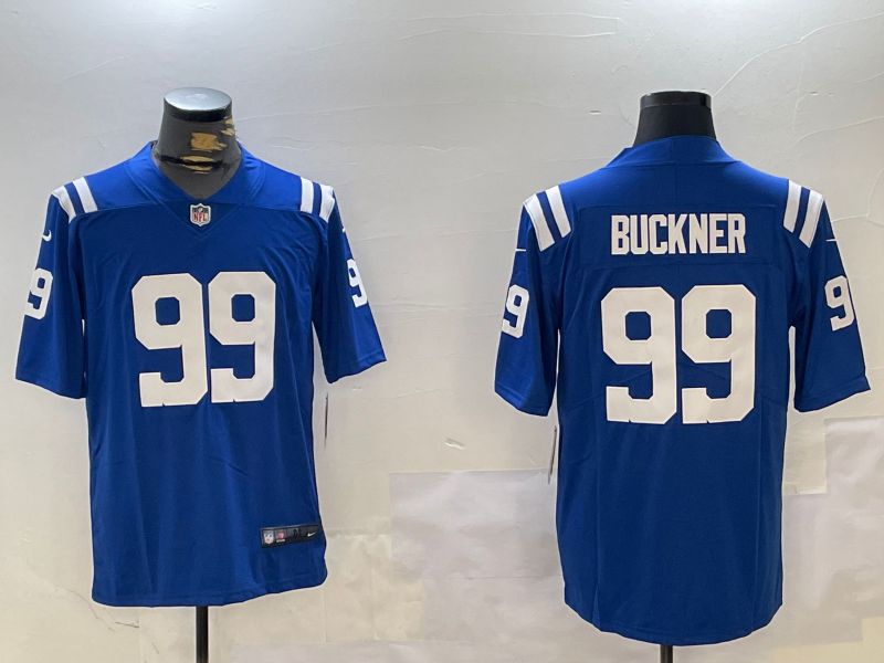 Men Indianapolis Colts #99 Buckner Blue Second generation 2024 Nike Limited NFL Jersey style 1->kansas city chiefs->NFL Jersey